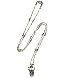 Cantini Mc Firenze | Metallic Skull Pendant Silver Necklace for Men | Lyst
