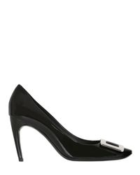 Roger Vivier Black 85mm Belle De Nuit Patent Leather Pumps