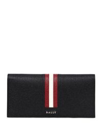Bally Black Portafoglio In Pelle Saffiano A Righe for men