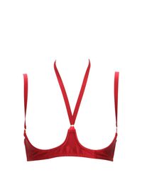 Kiki de Montparnasse Red Welcome Home Silk Bra