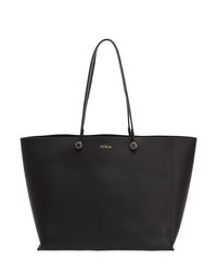 Furla Black Eden Leather Tote Bag