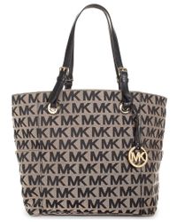 michael kors monogram tote brown