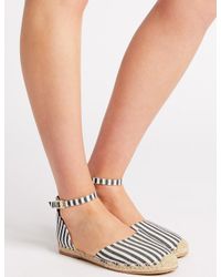 Marks & Spencer Multicolor Jute Stitch Detail Striped Espadrilles