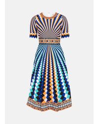 Mary Katrantzou | Osmond Dress Harlequin Blue | Lyst