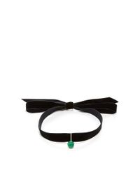 Mateo | Black 14k Yellow Gold Diamond And Malachite Ball Choker | Lyst