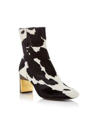 Rosetta Getty - Black Cow Print Ankle Boot - Lyst