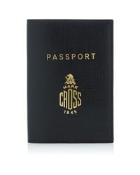 Mark Cross | Black Leather Passport Holder for Men | Lyst