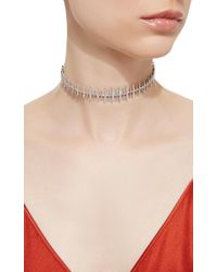 Kamushki | Metallic 18k White Gold & Diamond Bone Choker | Lyst