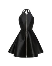 Alex Perry | Black The Delany Silk Halter Open Back Mini Dress | Lyst