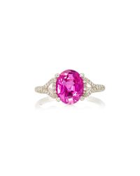 Martin Katz | Oval Pink Sapphire Ring | Lyst