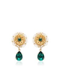 Dolce & Gabbana | Green Crystal Earrings | Lyst
