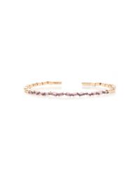 Suzanne Kalan - Pink 18k Rose Gold And Sapphire Bangle - Lyst
