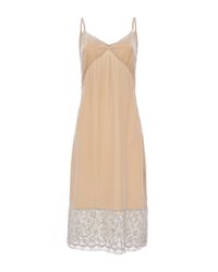 Agnona | Natural Velluto Blond Camel Slip Dress | Lyst