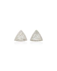 Martin Katz | White Trillion Diamond Toby Stud Earrings | Lyst