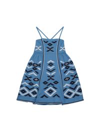 MARCH11 | Blue Serena Embroidered Mini Dress | Lyst