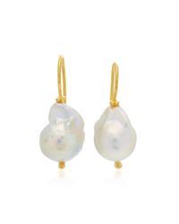 Ranjana Khan | Multicolor Small Single Pearl Earrings | Lyst
