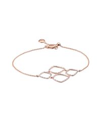 Monica Vinader | Pink Riva Diamond Cluster Bracelet | Lyst