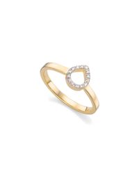 Monica Vinader | Metallic Naida Mini Lotus Open Ring | Lyst