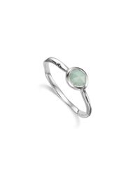 Monica Vinader | Blue Siren Small Stacking Ring | Lyst