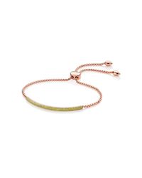 Monica Vinader | Yellow Stellar Diamond Mini Bar Bracelet | Lyst