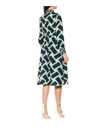 Diane von Furstenberg Blue Midikleid Jeri aus Baumwolle