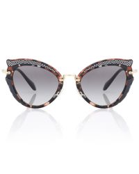 Lunettes De Noir Soleil Papillon Ornements Miu En Coloris À MVqpzSU