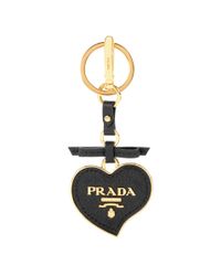 Lyst Prada Leather Bag Charm In Black Gallery