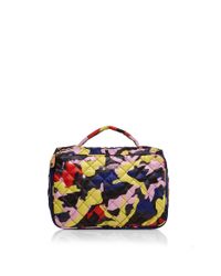 MZ Wallace Blue Zip Round Cosmetic