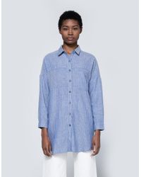 Farrow | Blue Elma Striped Button Down | Lyst