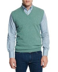 millar peter cashmere vest sweater neck lyst browse stores