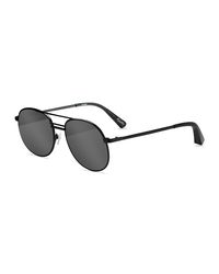 Elizabeth and James - Black Watts Aviator Metal Sunglasses - Lyst