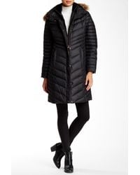 Marc New York | Black Kendell Genuine Coyote Fur Trimmed Quilted Jacket | Lyst