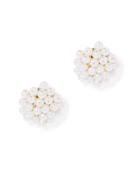 New York & Company Metallic Beaded Cluster Post Earring