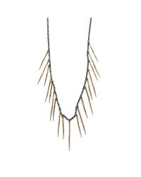 K/ller Collection - Metallic Twist Spike Fringe Necklace - Lyst