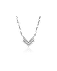 EF Collection - Metallic Diamond Shield Necklace - Lyst