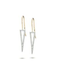 Adina Reyter - Metallic Long Open Triangle Earrings - Lyst