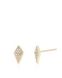 EF Collection | Metallic 14k Diamond Studs | Lyst