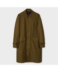 Paul Smith | Blue Men's Oversized Khaki Cotton Mac for Men | Lyst