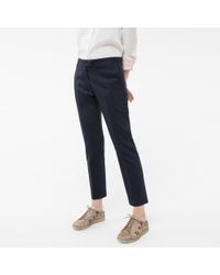 Paul Smith | Blue Women's Slim-fit Navy Wool Trousers | Lyst
