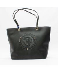 Versace Jeans - Embossed Logo Shopper Black - Lyst