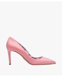 Prada - Pink Calf Leather Pointy Toe Pumps - Lyst