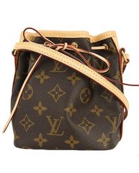 Lyst - Louis Vuitton Nano Noe Monogram M41346 Shoulder Bag Brown in Brown