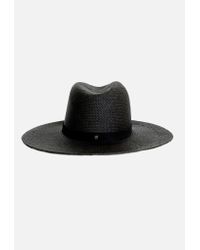 Janessa Leone | Black Lynn Short Brimmed Panama Hat | Lyst