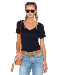 Cotton Citizen Blue Mykonos V Neck Tee