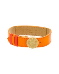 Louis Vuitton Orange Monogram Vernis Leather Good Luck Bracelet in Orange - Lyst