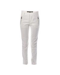 Barbara Bui - Runway Off White Cotton-drill Biker Pants - Lyst