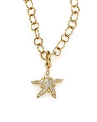 Temple St. Clair | Metallic Tree Of Life Diamond & 18k Yellow Gold Sea Star Pendant | Lyst