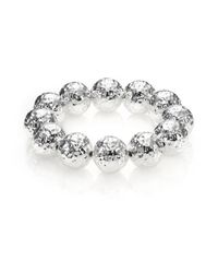 Nest | Metallic Hammered Beaded Stretch Bracelet | Lyst