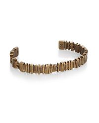 M. Cohen | Metallic Brass Barcode Cuff Bracelet | Lyst