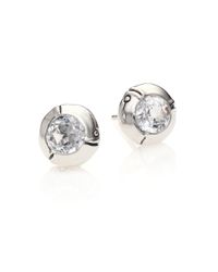 John Hardy | White Bamboo Sterling Silver Stud Earrings | Lyst